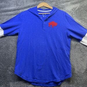 Buffalo Bills Throwback Logo Blue Long Sleeve Hoodie Team Apparel Nike L #418